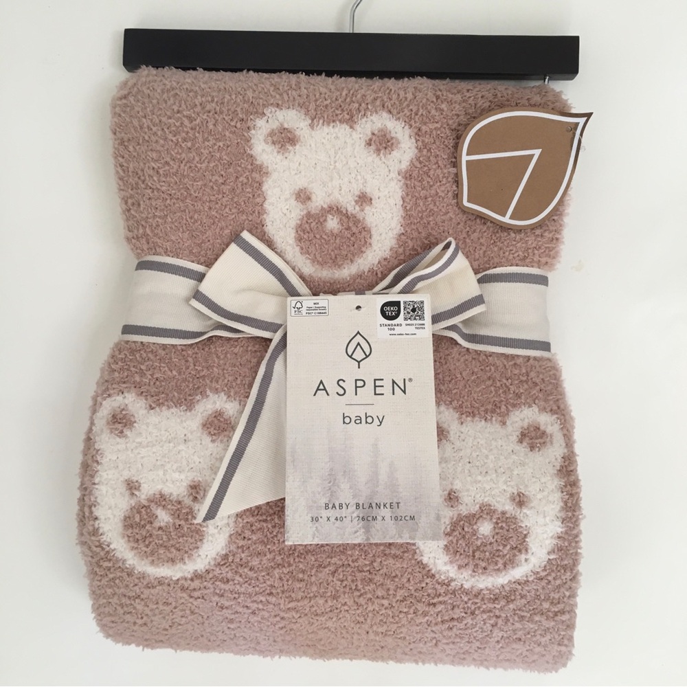 Baby Blanket Soft Cozy Baby Gift Teddy Bear Theme NEW | Aspen Baby